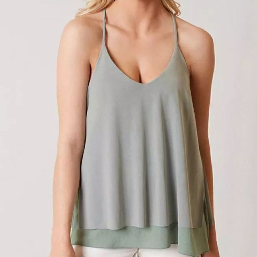 Red By BKE Slate Grey Layered Tank Top